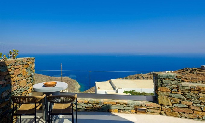 Ano Meria Casa | Apartamento 'Seascape Suite 2' con vistas al mar, Wi-Fi y aire acondicionado