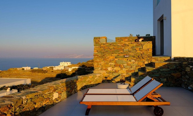 Ano Meria Casa | Apartamento 'Seascape Suite 3' con vistas al mar, Wi-Fi y aire acondicionado