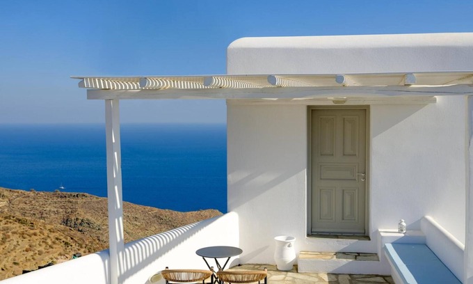 Ano Meria Casa | Apartamento 'Seascape Suite 5' con vistas al mar, Wi-Fi y aire acondicionado