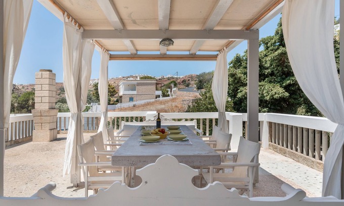 Psathi Apartamento | Apartamento 'Seaview House Planta Baja' con vistas al mar, Wi-Fi y aire acondicionado