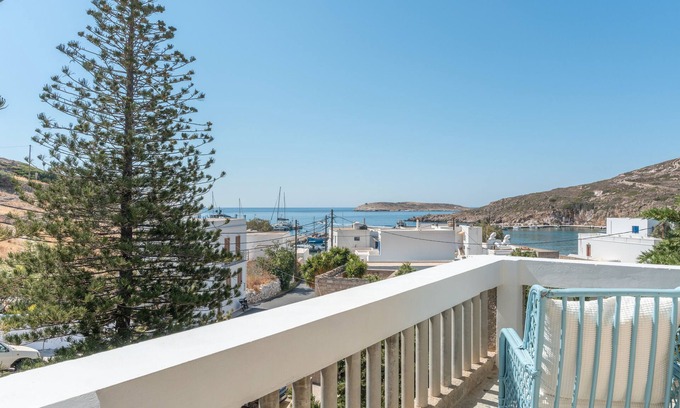 Psathi Apartamento | Apartamento 'Seaview House Upper Floor' con vistas al mar, Wi-Fi y aire acondicionado