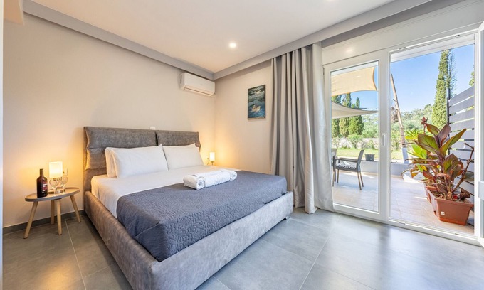 Molos Apartamento | Apartamento 'Starry Sky Luxury 2' con terraza compartida, Wi-Fi y aire acondicionado