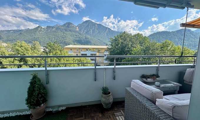 Bad Reichenhall Apartamento | Apartamento 'The View 2' con vistas a la montaña, balcón y Wi-Fi