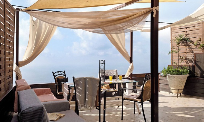 Lefkas Apartamento | Apartamento 'Villa Amarillo Tajo Villas' con vistas al mar, Wi-Fi y aire acondicionado