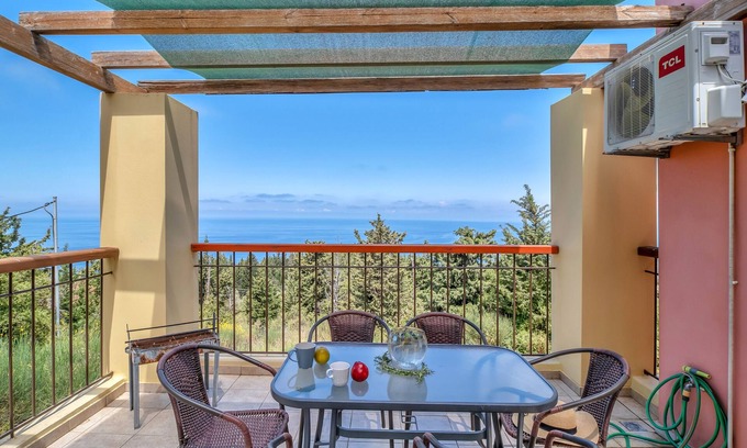 Drimonas Apartamento | Apartamento 'Villa Calypso' con vistas al mar, Wi-Fi y aire acondicionado