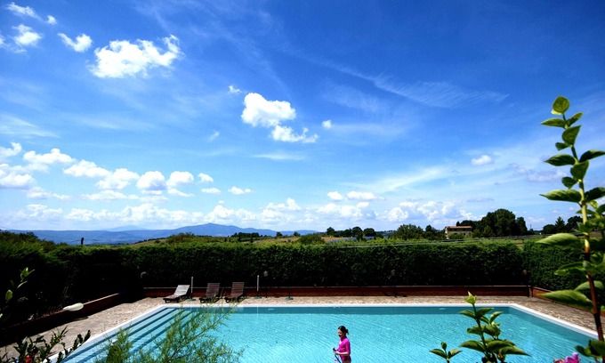 Montegabbione Apartamento | Apartamento con fantásticas vistas en el terreno de la granja orgánica.