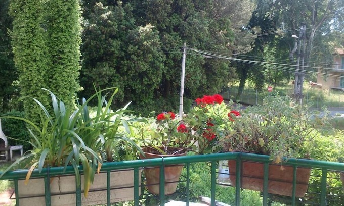 Ronchi Apartamento | Apartamento con jardín en frente del bosque de pinos a sólo unos pasos del mar