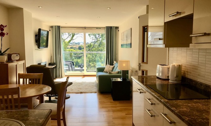 Illogan Apartamento | Apartamento con vistas rurales, cerca de la playa y muchos populares de Cornualles Reso