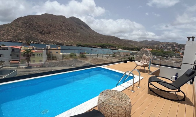 Tarrafal Apartamento | Apartment with swimming pool and magnificent view of Tarrafal Bay