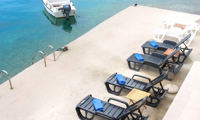 Krucica Apartamento | Apartamentos Melany - Apartamento de un dormitorio con terraza y vista al mar