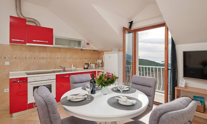 Zvekovica Apartamento | Apartamentos Micika - Apartamento Estudio Confort con balcón y vistas al mar (A2)