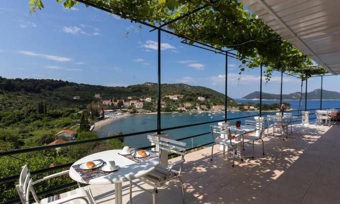 Kolocep Island Apartamento | Apartamentos Miskovic - Apartamento de un dormitorio con balcón y vista al mar (centro)