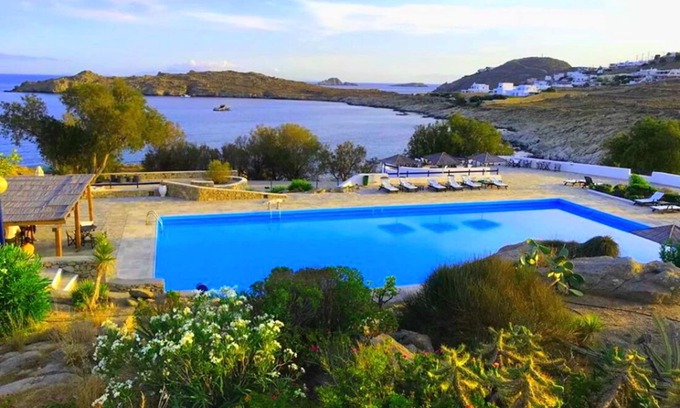Ornos Casa | APOLLON VILLA SEAVIEW, PRIVATE BEACH+POOL IN PRIVATE RESORT