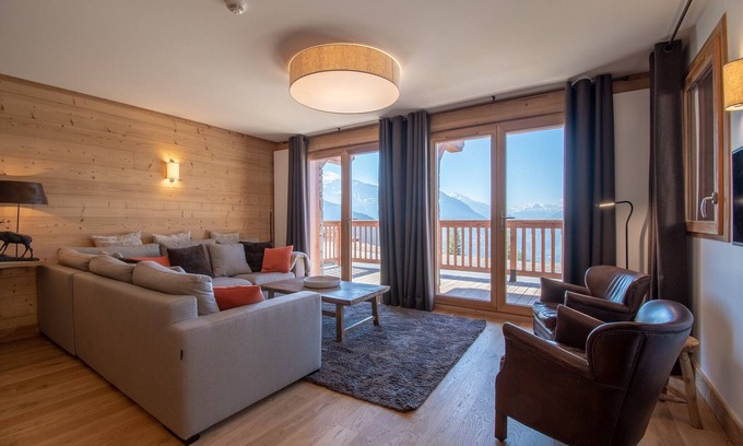 Les Eucherts Apartamento | Appart 130m², servicios completos 4 *, 4 habitaciones, 3 baños / día, amplia terraza sur, 2 estacionamientos