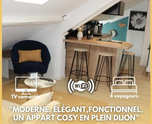 Faubourg Sud Apartamento | Appart Dijon, 4 couchages, Centre ville historique