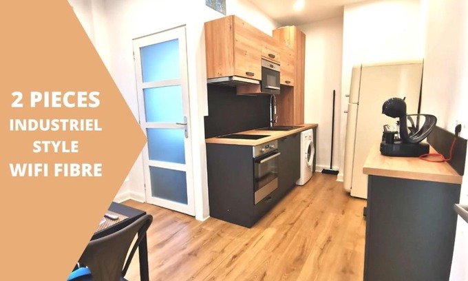 Mulhouse Apartamento | Appart Industriel à 5 min à pieds de la Gare