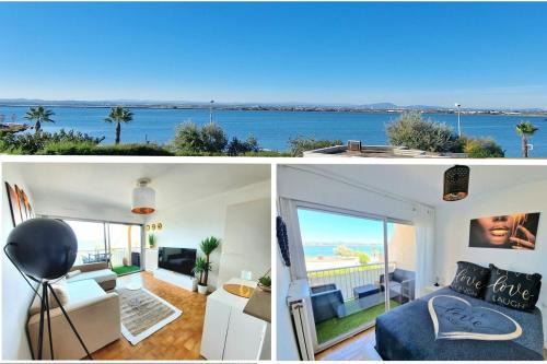 Palavas-les-Flots Apartamento | Appartement 1ere ligne piscine terrasse au bord de la plage front de mer avec 6 vélos