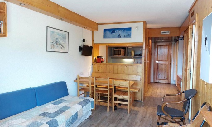 Arc-1800 Apartamento | Appartement 2 pièces 6 pers. avec balcon proche des pistes et commerces - Arc 1800, Les Villards - FR-1-411-207