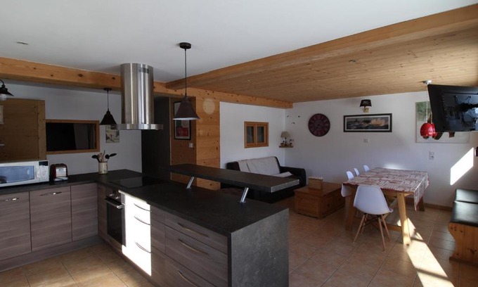 Valloire Apartamento | Appartement 3 étoiles pour 6 personnes avec jardin et parking privé - Valloire, Les Clots - FR-1-263-466