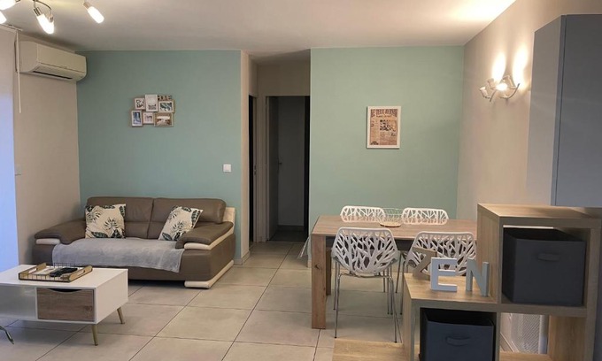 Palavas-les-Flots Apartamento | Appartement calme, climatisé 3min à pied de la mer
