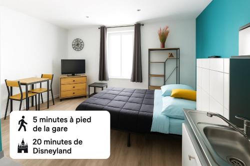 Meaux Apartamento | Appartement Cerf1-Centre ville Meaux-Gare-Disney