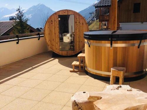 Vaujany Apartamento | Appartement Cocooning-sauna-jacuzzi
