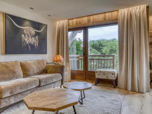 Le Planellet Apartamento | Appartement cosy 2 pièces à Megève, proche pistes et golf, avec balcon et jardin, pour 4 personnes. - FR-1-453-83