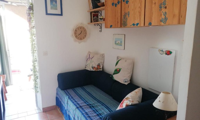 Marine de Saint Ambroggio Apartamento | Appartement cosy a Lumio de 30 m² avec jardin