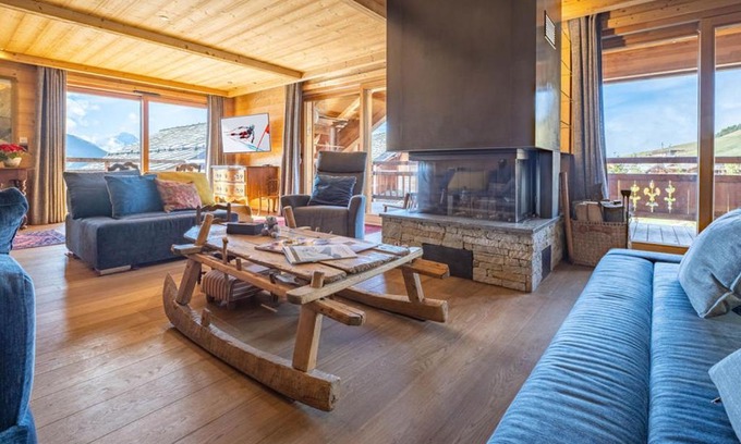 Cognet Apartamento | Appartement de luxe à l'Alpe d'Huez, sur les pistes, terrasses, parking, 175m² pour 8 personnes - FR-1-645-37
