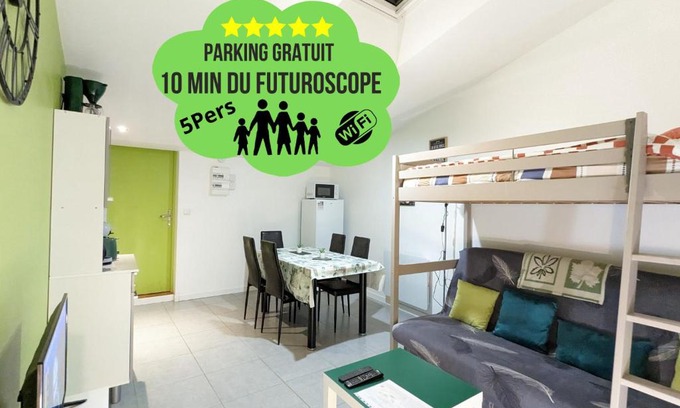 Beaumont Saint-Cyr Apartamento | Appartement entier meublé à Beaumont proche Futuroscope et Poitiers Technopole
