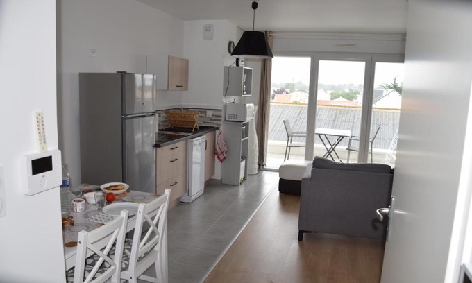 Notre-Dame-de-Monts Apartamento | Appartement neuf T2 avec balcon en centre ville à 800 m de la plage
