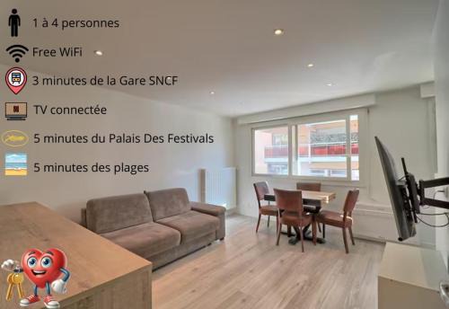Riou - Petit Juas - Av de Grasse Apartamento | Appartement plein centre proche Palais et plages