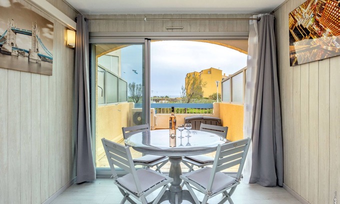 Port Leucate Apartamento | Apartamento-Vista a la playa-Apartamento-Baño en la habitacion