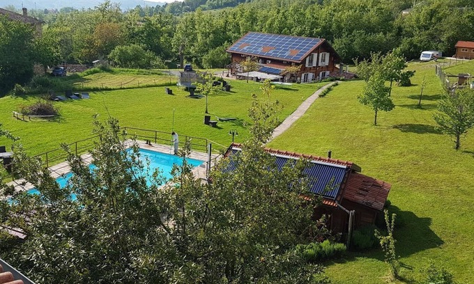 Madonna Dei Fornelli Apartamento | apartamento "casa de madera de 3" con piscina, sauna, jardín