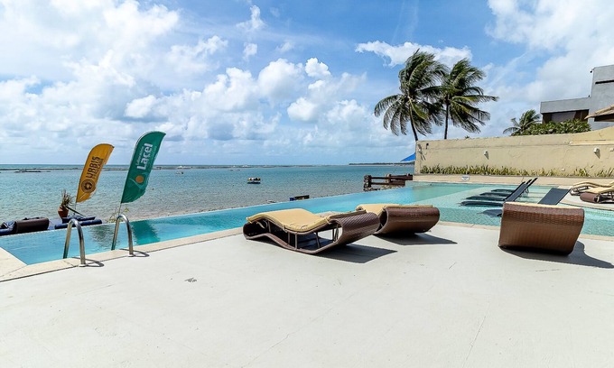 Barra de Sao Miguel Apartamento | Apto Beira Mar com Vista e Pé na Areia