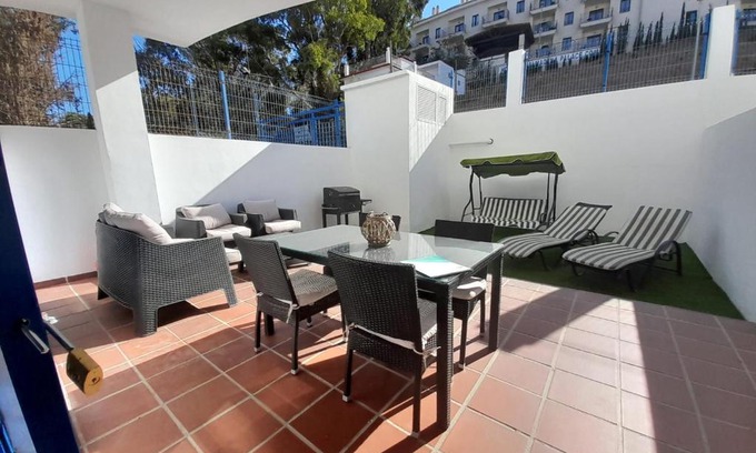 Torrequebrada Apartamento | Apto. Gran Terraza Playa a 200mts. Ideal familias