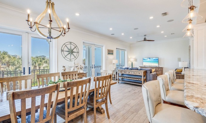 Frangista Beach Casa | Aqua Grande*HUGE Pool*Spa*Beach*Game Room*GolfCart*Beach Gear*Steps to Beach