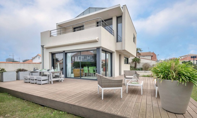 La Plaine-sur-Mer Chalet De Esquí | Casa de arquitecto frente al mar en La Plaine sur Mer