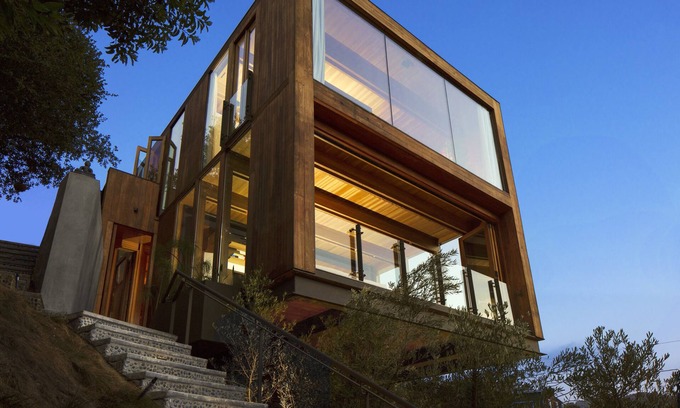 Hollywood Hills West Casa | Architectural 3BR "Escalera al Zen" w / Patio y impresionante vista de Laurel Canyon