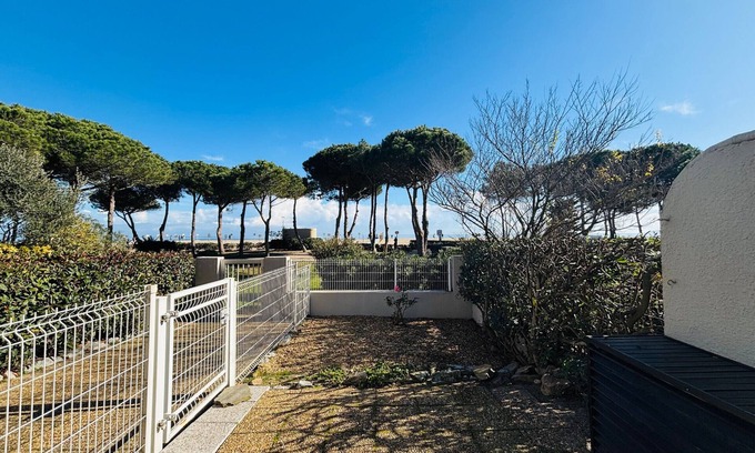 Argeles Plage Apartamento | ARGELES SUR MER - Appartement T2 en rez de jardin - Vue mer