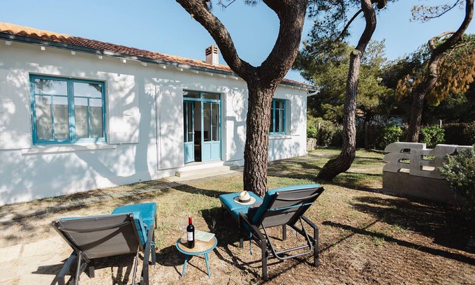 Ile-d'Aix Casa | Casa-Villa-Baño privado con ducha-Vista al Jardín