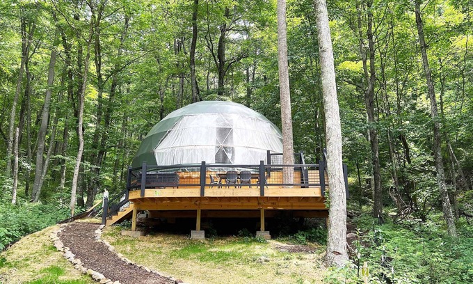 Canton Cabina | Asheville Dome Sleeps 6 + Mountain and Forest View