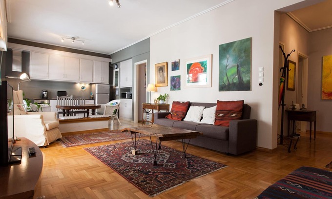 Exarhia Apartamento | Centro de Atenas, apartamento de artista para 4