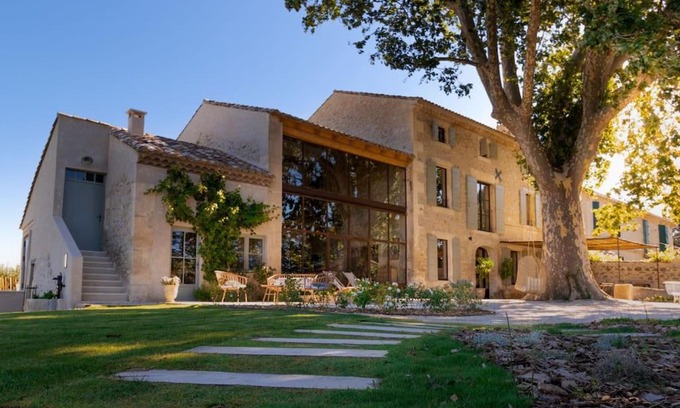 Saint-Pierre-de-Mezoargues Casa | Au Mas du Papé avec Piscine chauffée et Spa