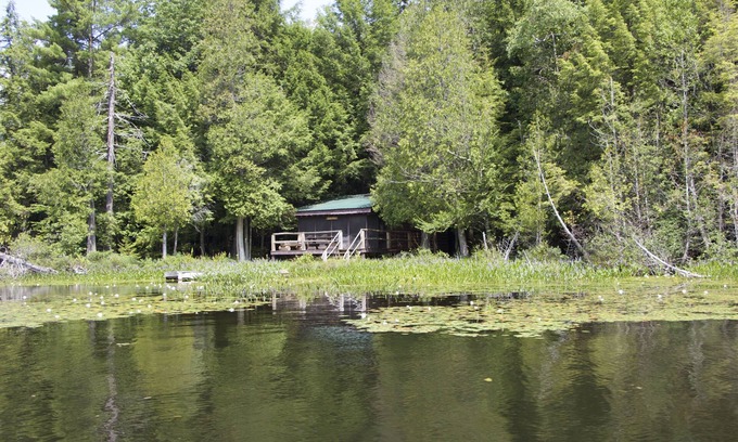 Saranac Lake Cabina | ***** Authentic Adirondack Waterfront Cabin, Se aceptan mascotas 2 dormitorios 1 baño *****