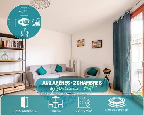 Quartier Administrations Apartamento | Aux Arènes, 30m des Arènes, Balcon, Clim