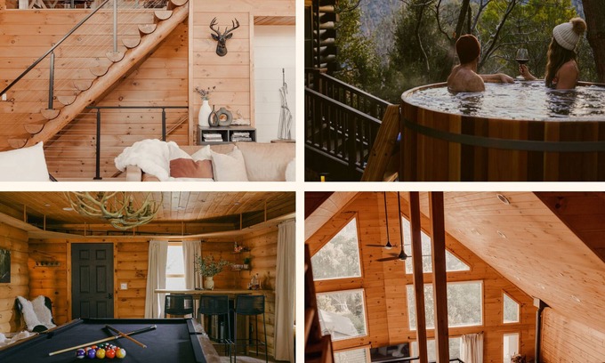 Julian Cabina | Gorgeous A-frame cabin overlooking Lake Cuyamaca w/ Cedar Hot Tub, gorgeous views and luxe amenities