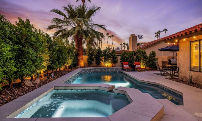 Palm Desert Casa | Azure Oasis - Saltwater Pool & Spa with putting green!