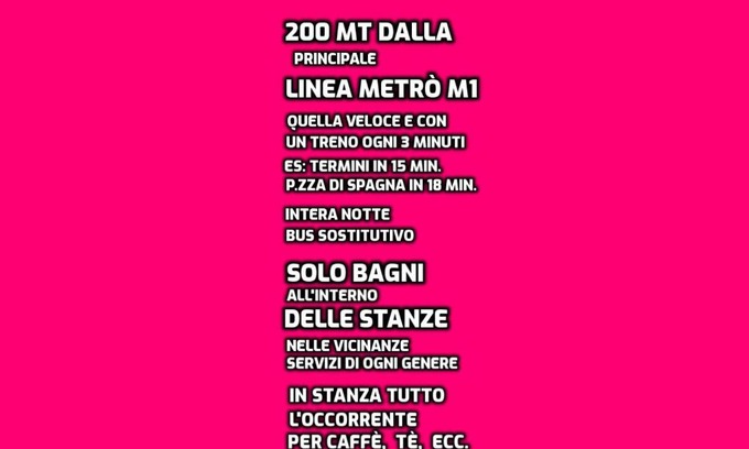 Cinecitta Cama Y Desayuno | B&B NEAR METRO' CENTRAL LINE - Only wc in the rooms 15 Minutes to Termini Station 20 to Spagna square - In the Night Bus