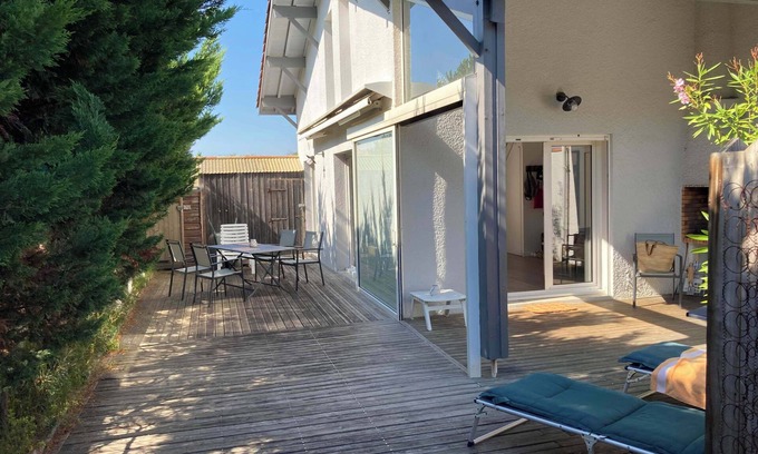 Cap-Ferret Casa | B01-Maison en duplex, jardin - terrasse, 1 parking, proche de l'océan